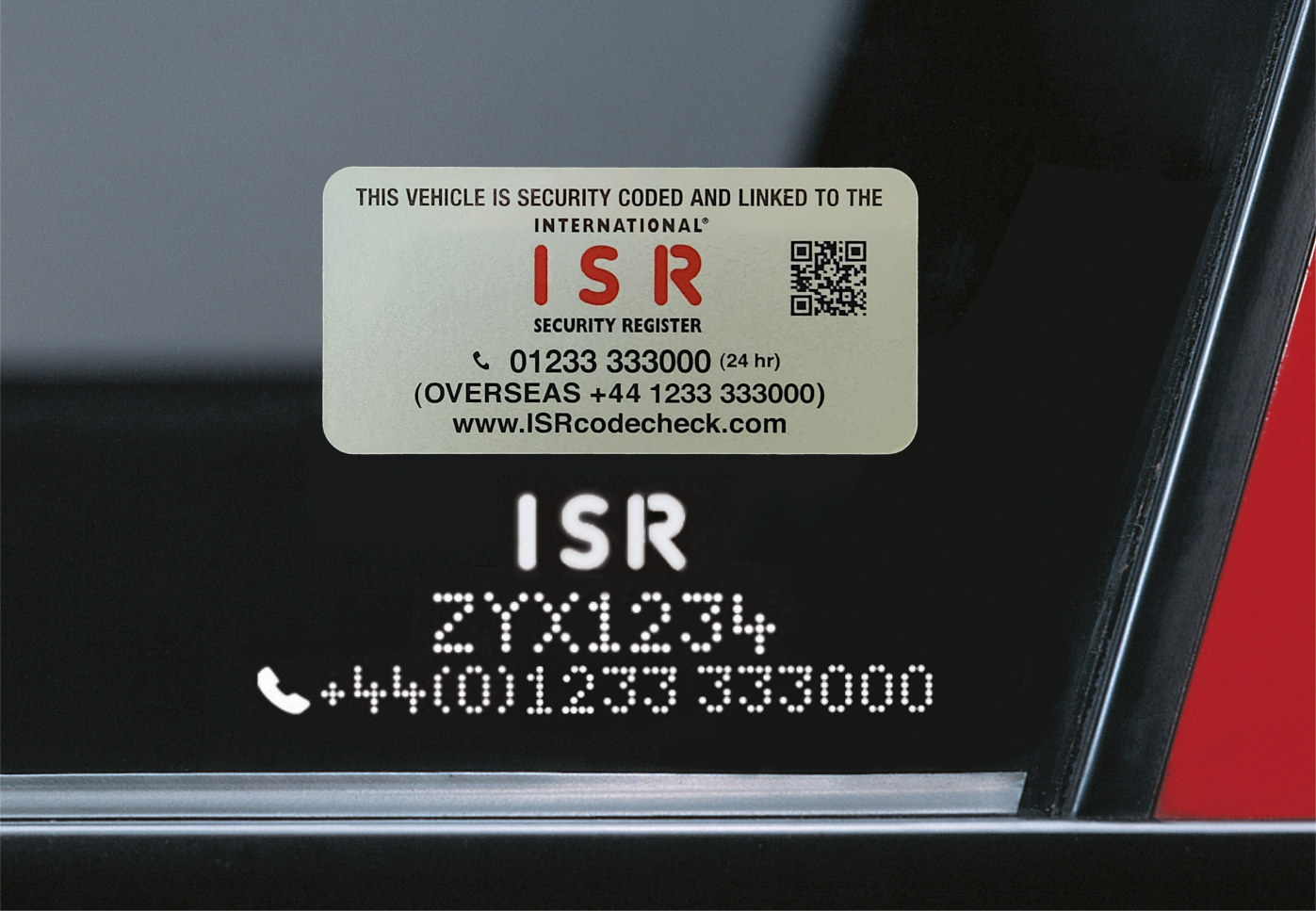 ISR QR Code in window Retainagroup